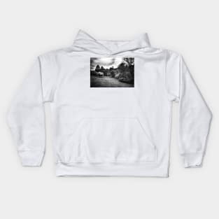 Landscape In Black And White Kids Hoodie